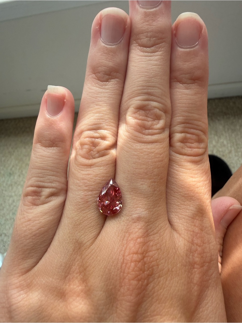 Pink Pear Lab Grown Diamond